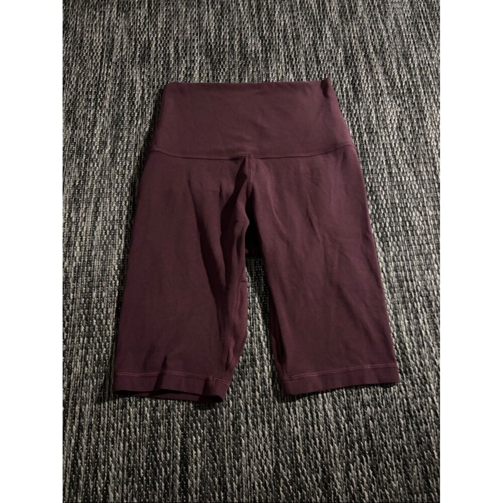 Lululemon Align Super High Rise Bike Short 10” Nulu Lightweight Soft Cassis Sz 6